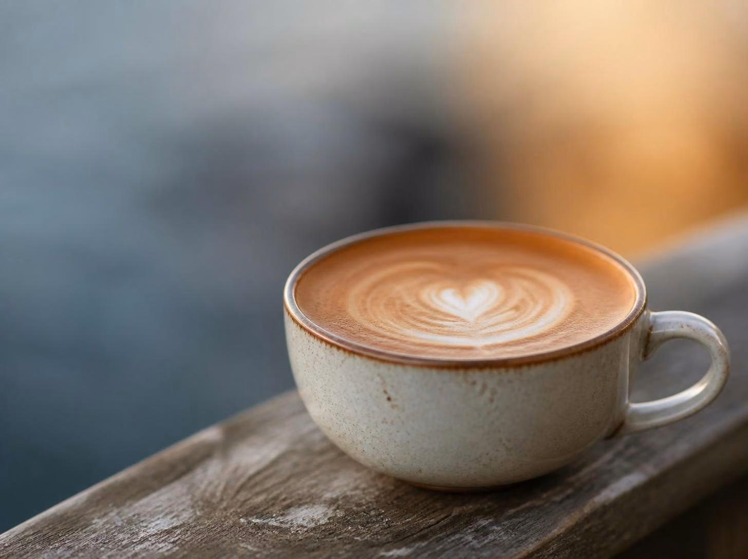 Flat white on the balcony rail